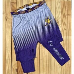 Los Angeles Lakers Men's‎ Lounge Pants Size 3XL  Purple White NBA Soft Pants